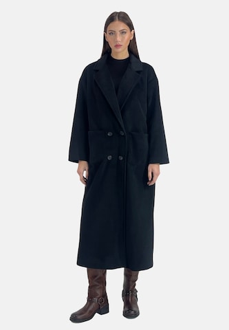 Elara Between-seasons coat in Black: front