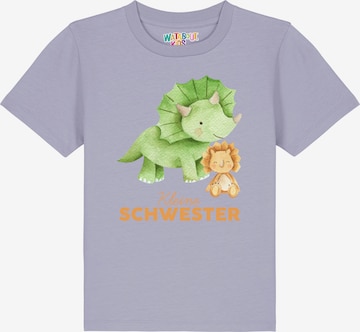 watabout.kids T-Shirt ' Dinosaurier 07 Kleine Schester' in Lila: Vorderseite