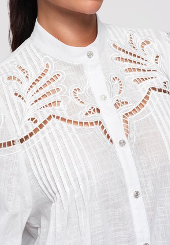 Ombre Blouse in White