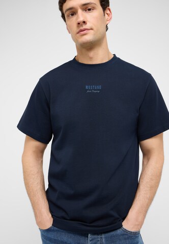 MUSTANG Shirt 'Akron' in Blauw: voorkant