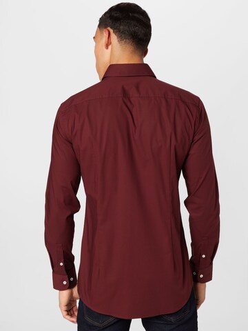 BOSS Black Slim Fit Hemd 'HANK' in Rot
