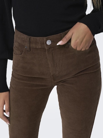 évasé Pantalon ONLY en marron