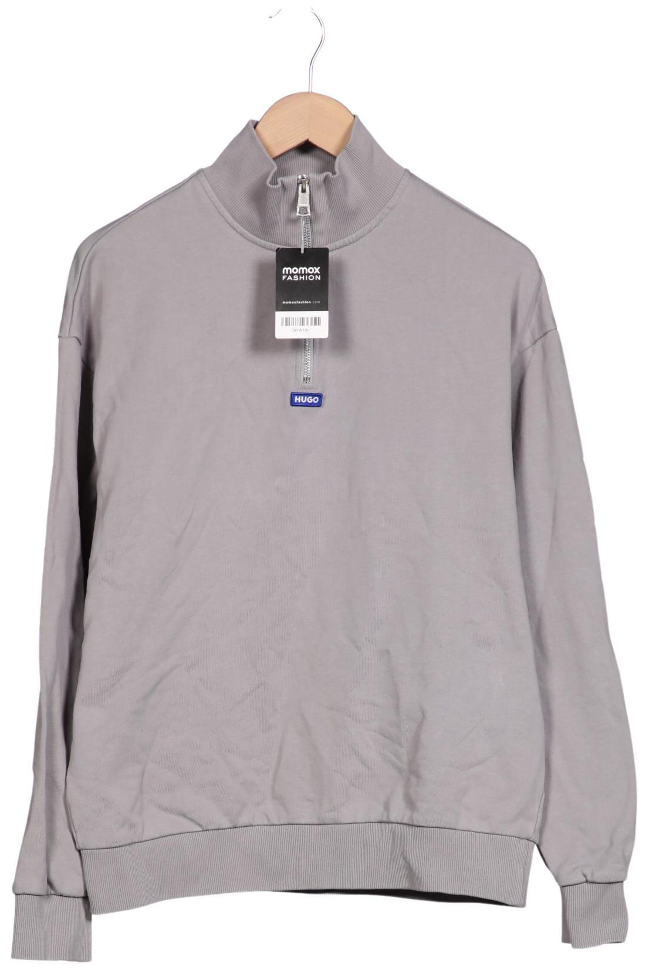 HUGO Sweatshirt & Zip-Up Hoodie in M in Grey: front