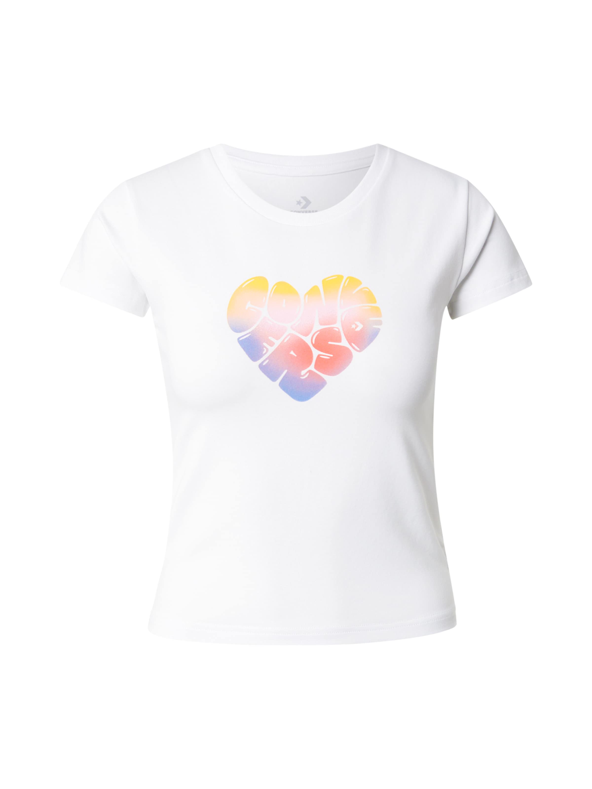 CONVERSE Тениска 'HEART' в бяло: отпред