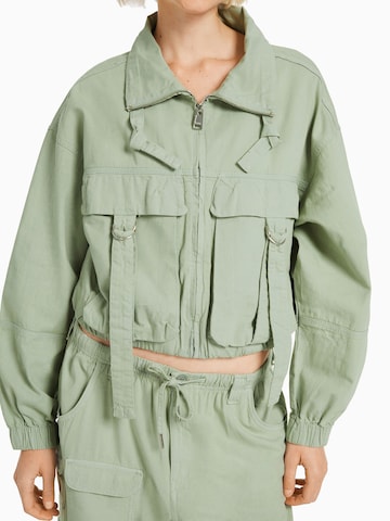 Veste mi-saison Bershka en vert