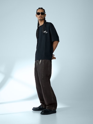 Bershka Baggy Jeans in Schwarz