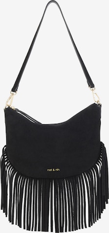 Nat&NinTorba preko ramena ' LUNE FRANGE ' - crna boja: prednji dio