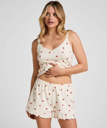 Shorty 'Pointelle' Hunkemöller en blanc : devant