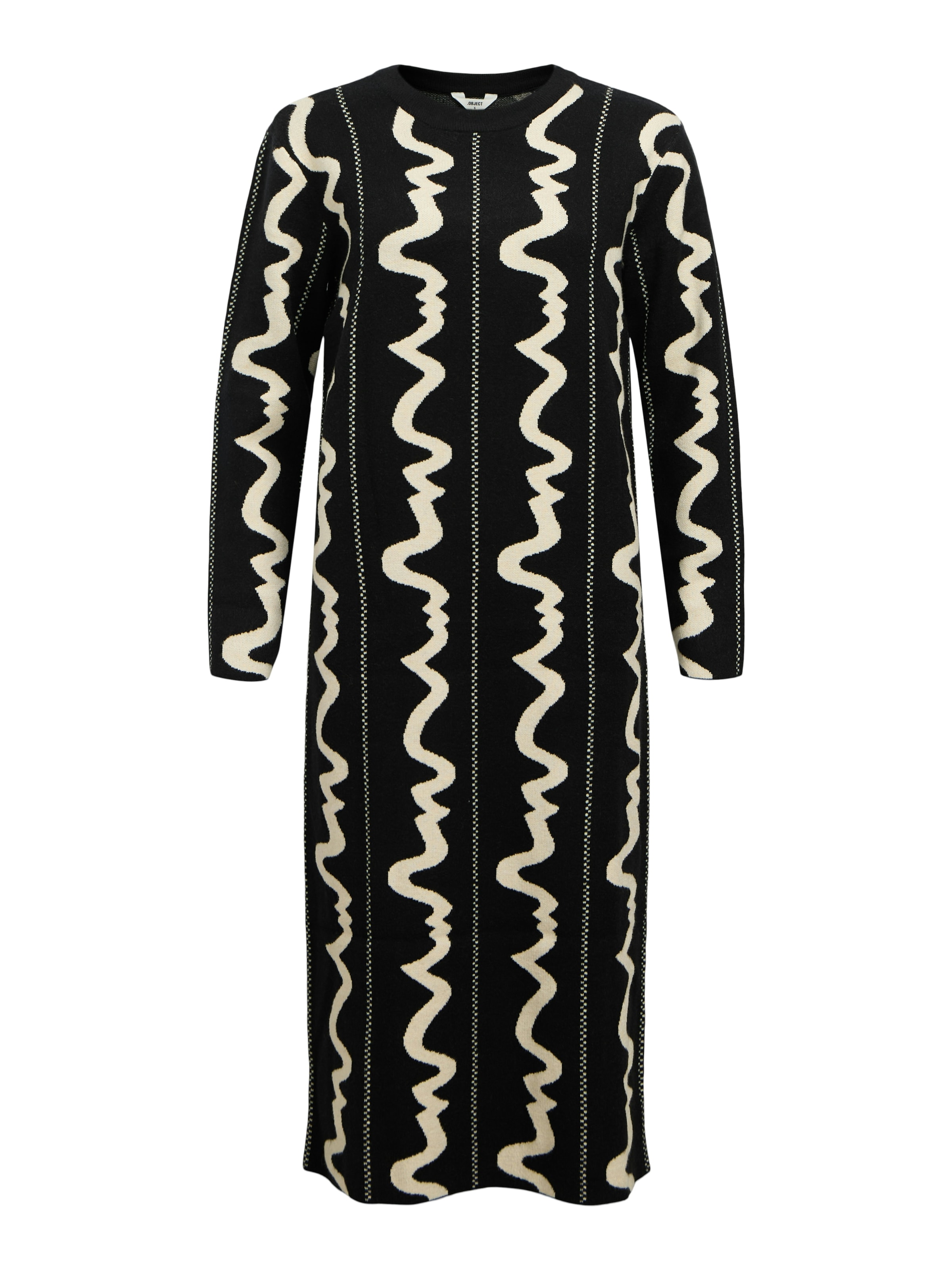 OBJECT Strikkjole 'OBJRay' i sort: forside