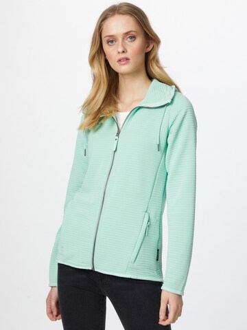 JACK WOLFSKIN Athletic fleece jacket 'Modesto' in Green: front