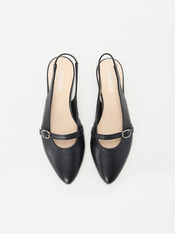 GABOR Strap ballerina in Black