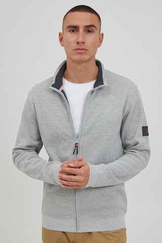 INDICODE JEANS Zip-Up Hoodie 'Arcelio' in Grey: front