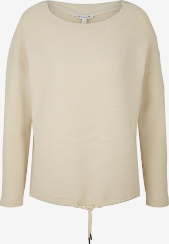 TOM TAILOR Sweatshirt in Beige: front