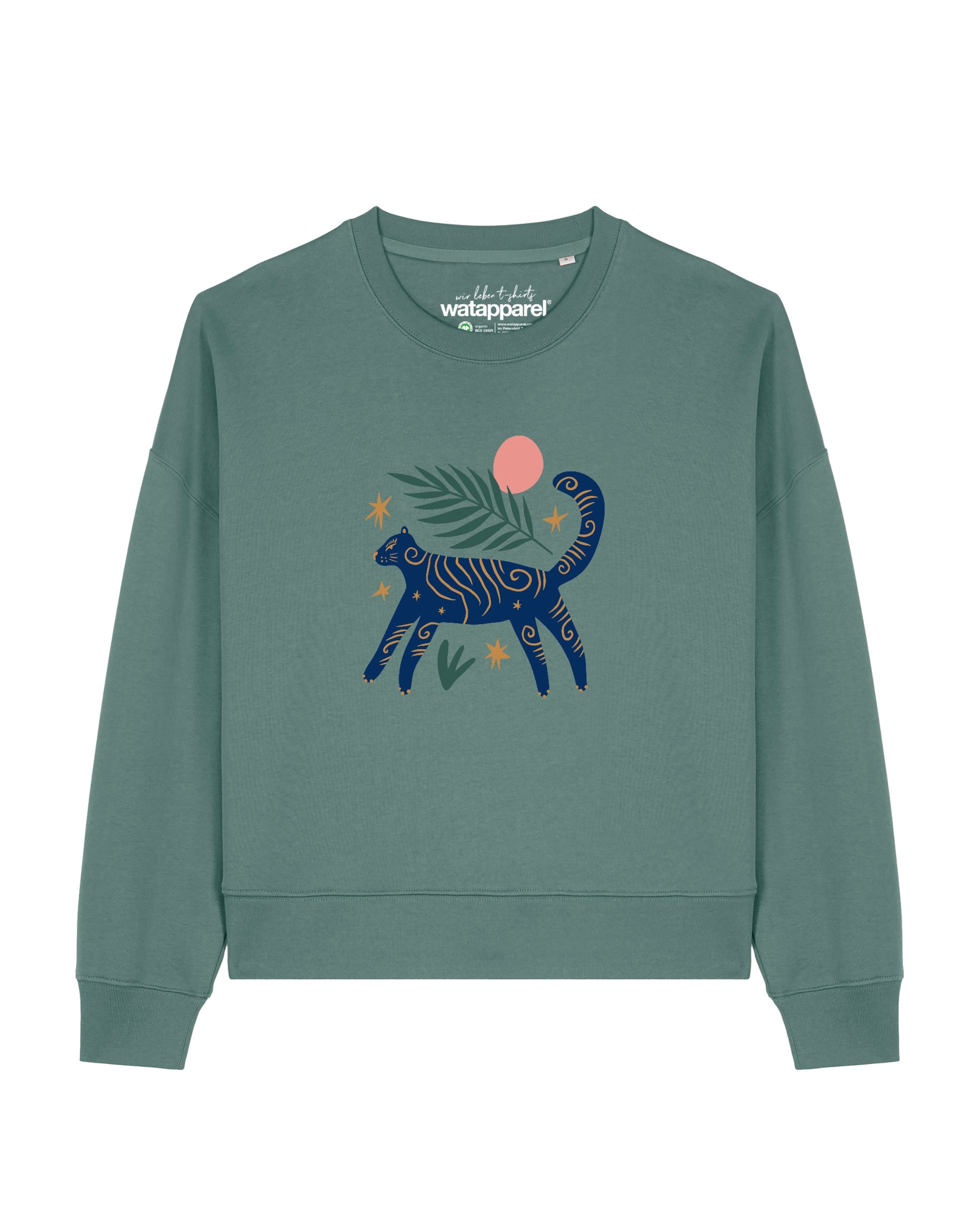 Sweat-shirt 'Love and flex ' Watapparel en vert : devant