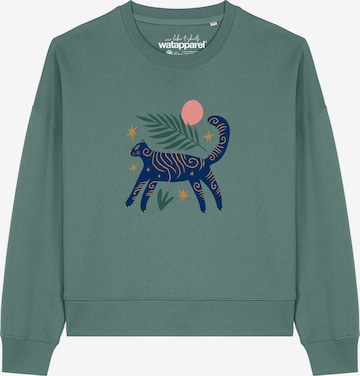 Sweat-shirt 'Love and flex ' Watapparel en vert : devant