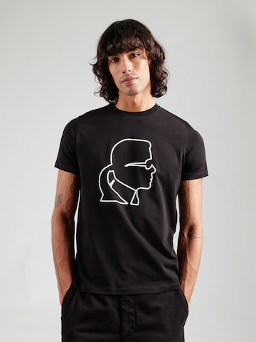 Karl Lagerfeld Majica | črna barva: sprednja stran