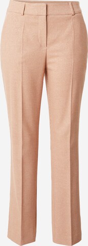 COMMA Regular Trousers with creases in Orange: front