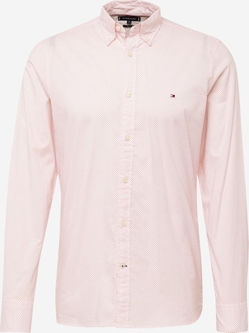 TOMMY HILFIGER - Slim Fit Camisa 'Flex' em rosa: frente