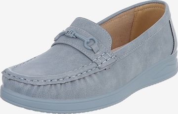 Ital-Design Moccasins in Blue: front