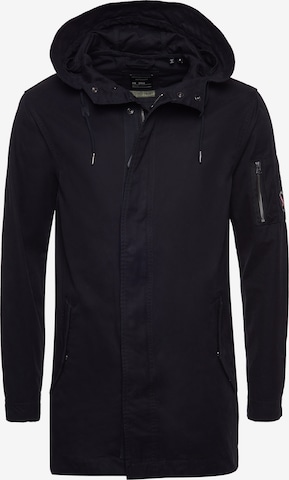 Parka mi-saison Superdry en noir : devant