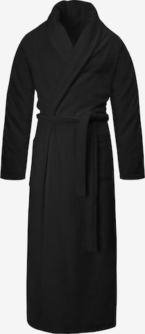 normani Long Bathrobe in Black: front