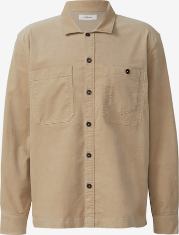 Coupe regular Chemise s.Oliver en beige : devant