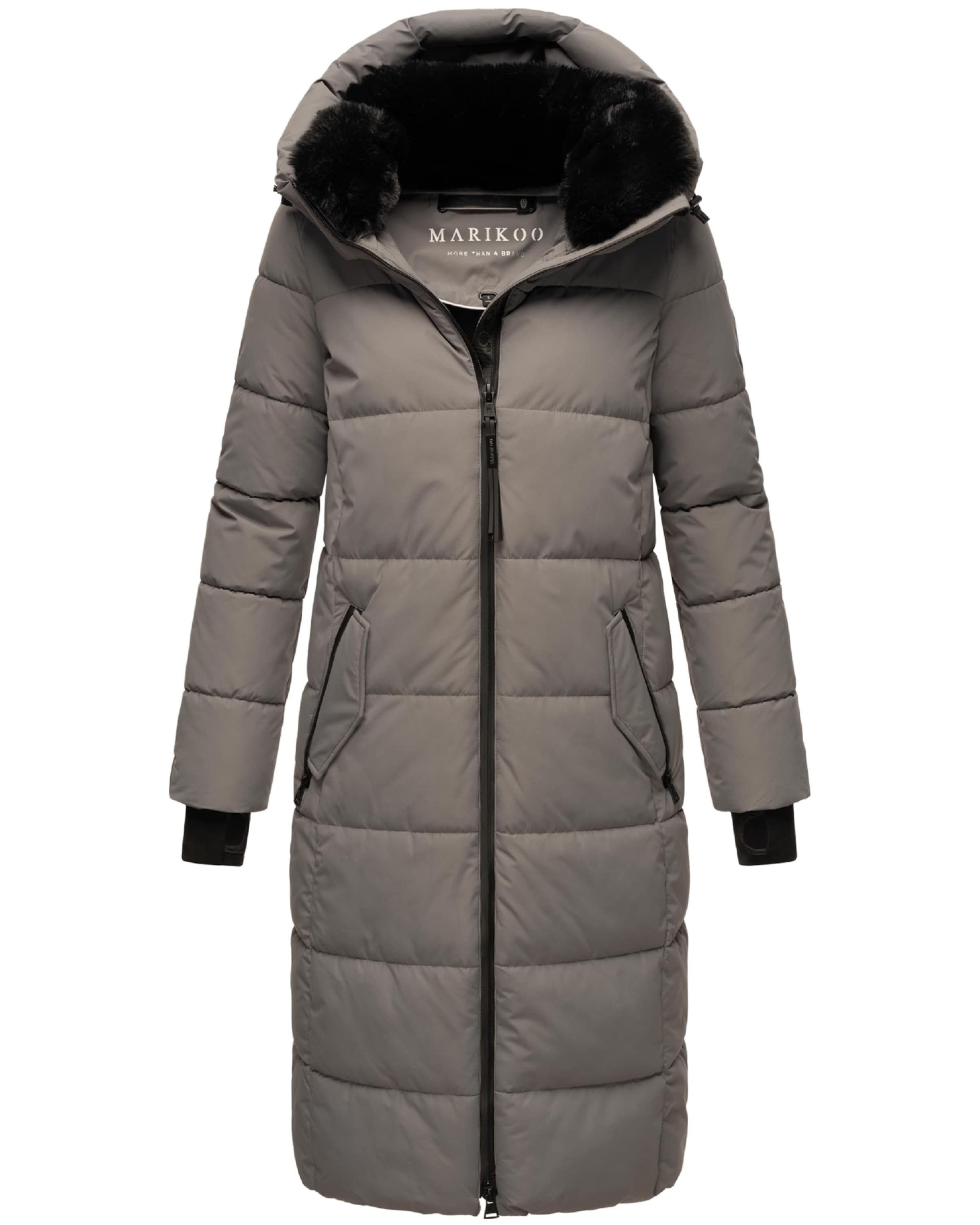 MARIKOO Winter coat 'Zuraraa XVI' in Grey: front