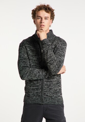 MO Knit Cardigan in Grey: front
