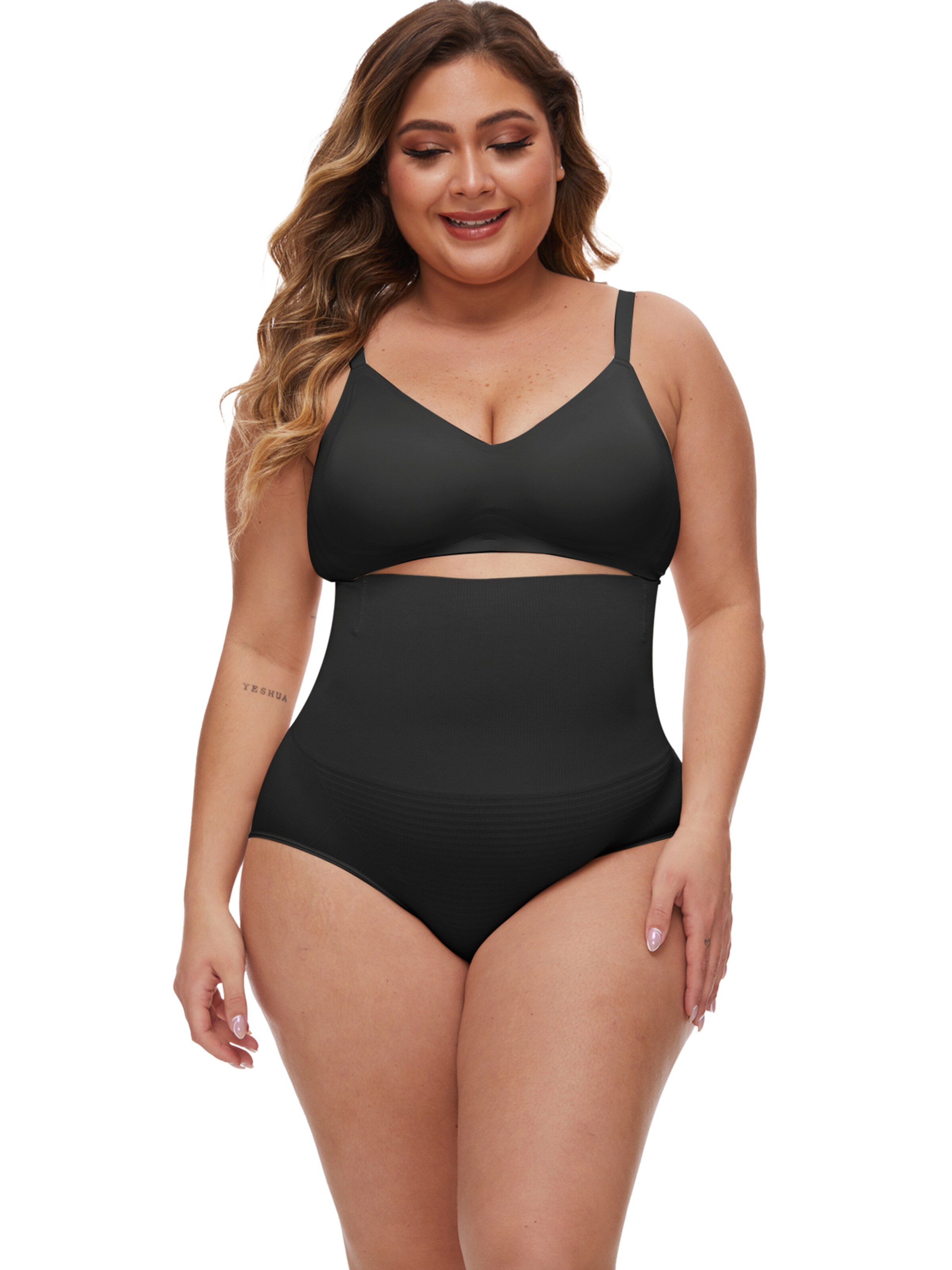 Pantalon modelant 'Plus Size Shaping Slip 'Power Shaper'' MEETWEE en noir