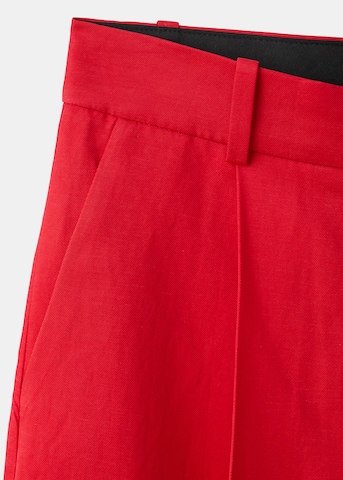 Wide leg Pantaloni con pieghe 'AVOCADO' di MANGO in rosso
