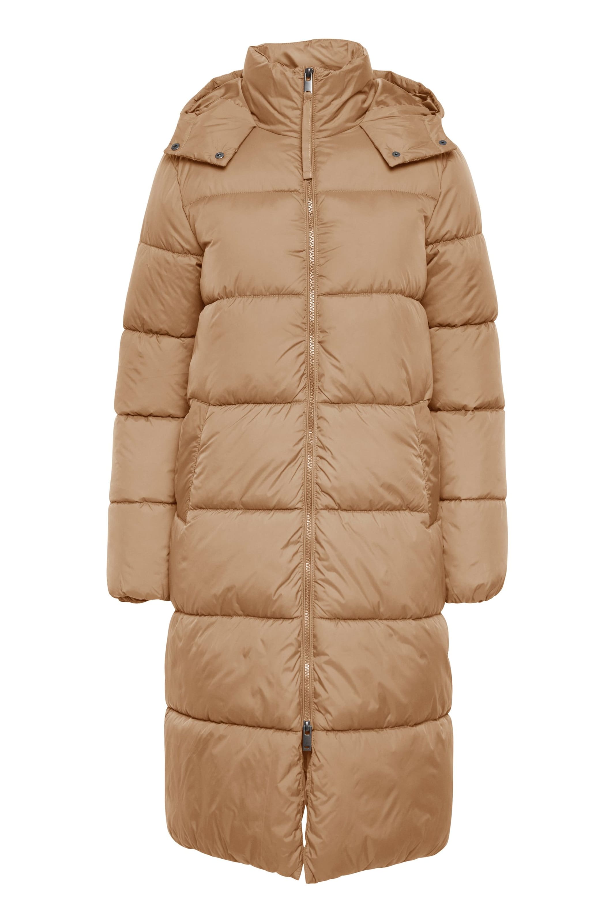 Oxmo - Abrigo de invierno en marrón: frente