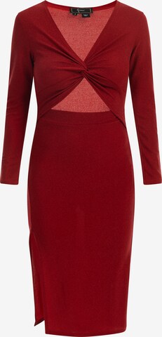 Robe de cocktail faina en rouge : devant