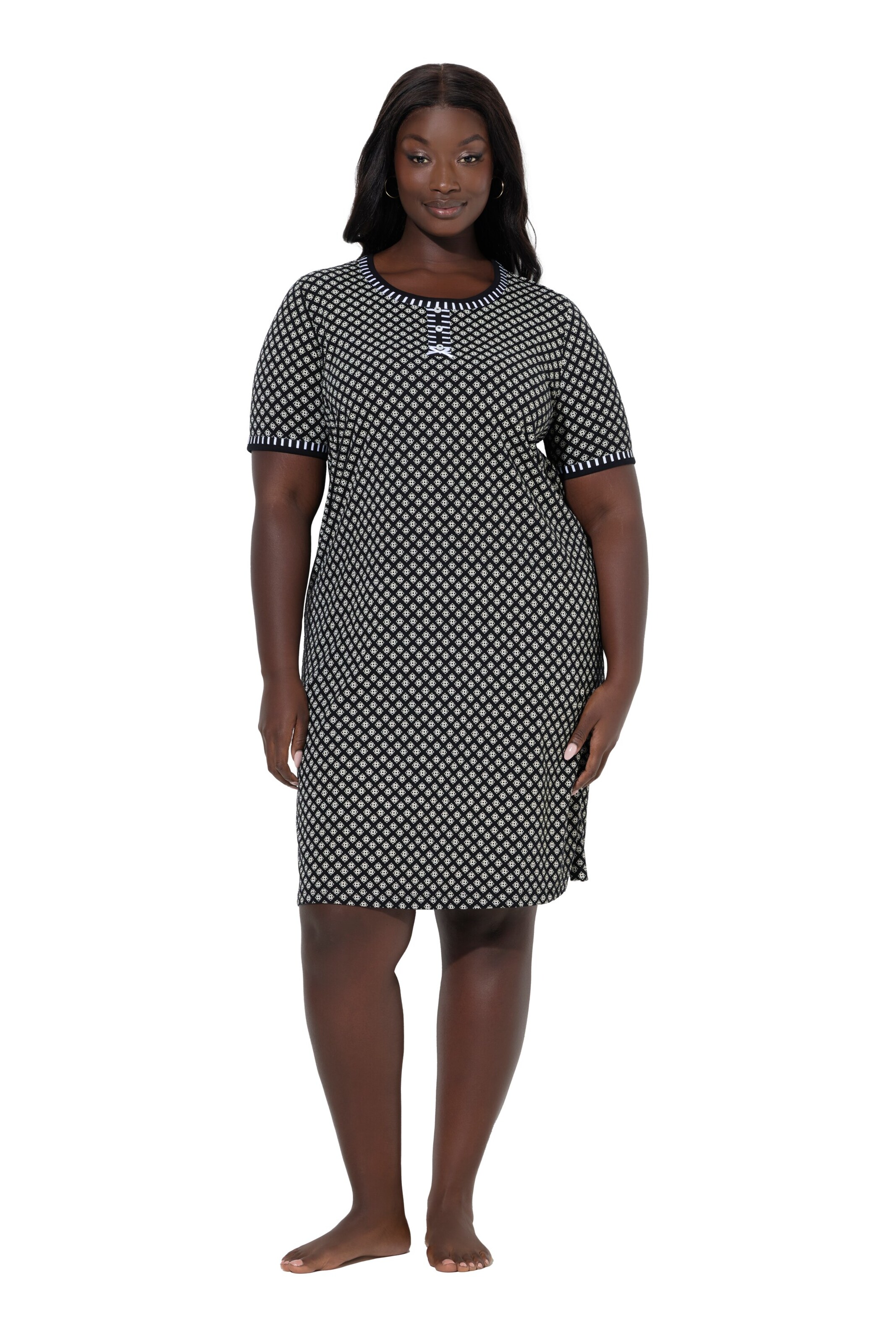 Ulla Popken Nachthemd in Schwarz