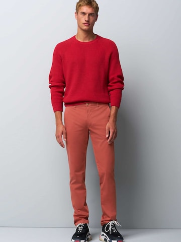 MEYER Regular Chino Pants 'M5' in Orange