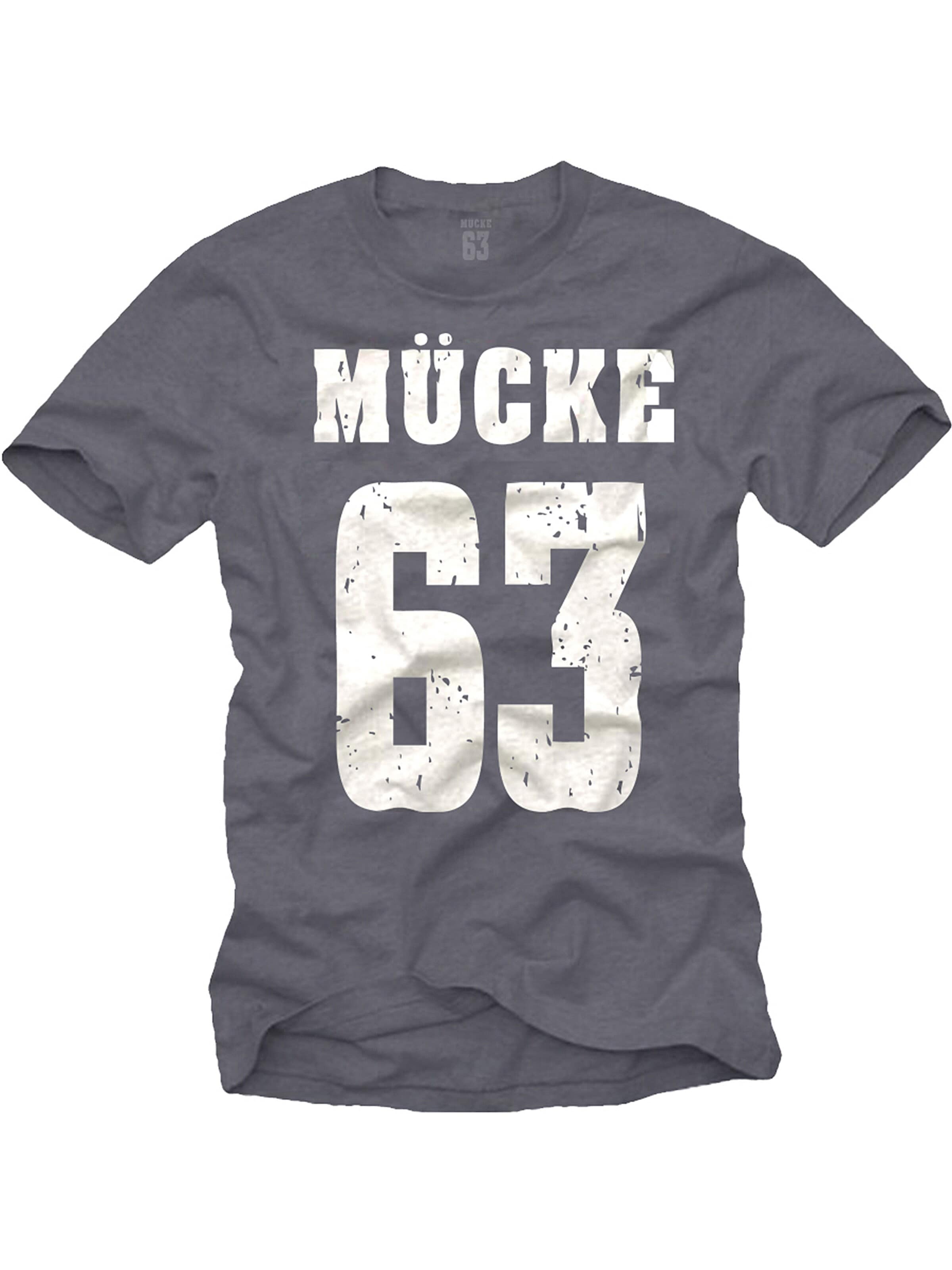 MAKAYA Shirt 'Mücke 63' in Grey: front