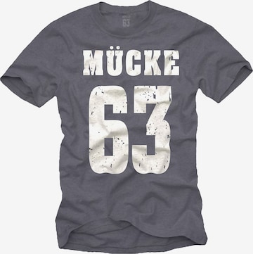 MAKAYA Shirt 'Mücke 63' in Grey: front