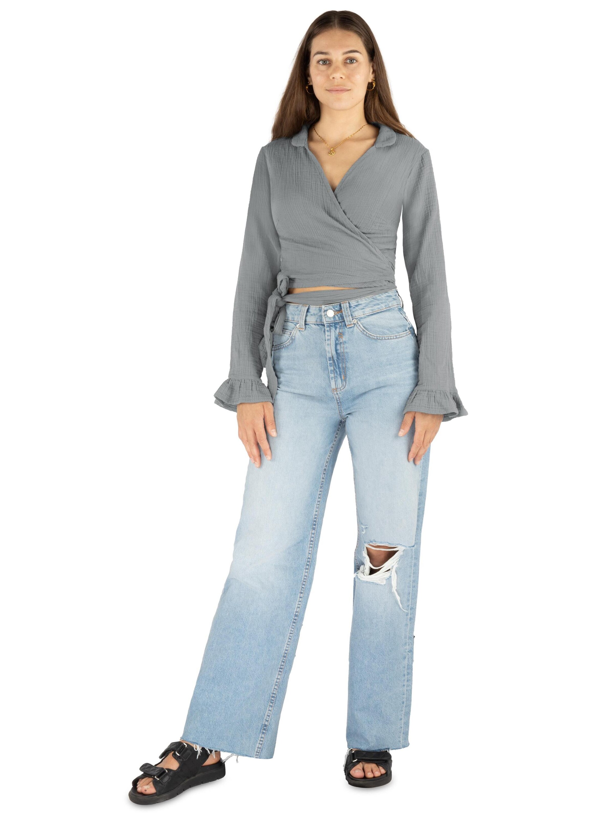 Janice Blouse ' Chalandri ' in Grijs