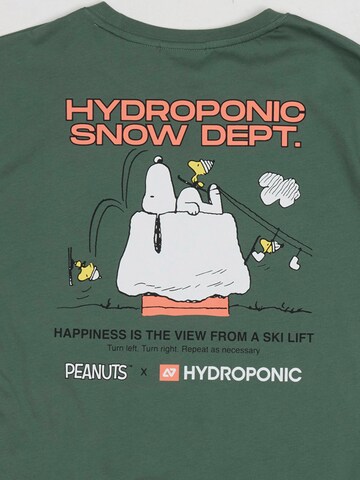 hydroponic - Camiseta 'Hydroponic x Peanuts Regular-Fit Long-Sleeve Ski Lift T-Shirt' en verde