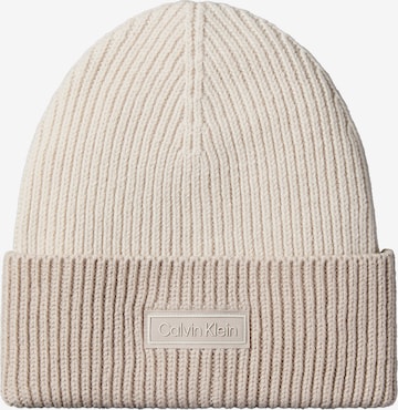 Bonnet Calvin Klein en blanc : devant