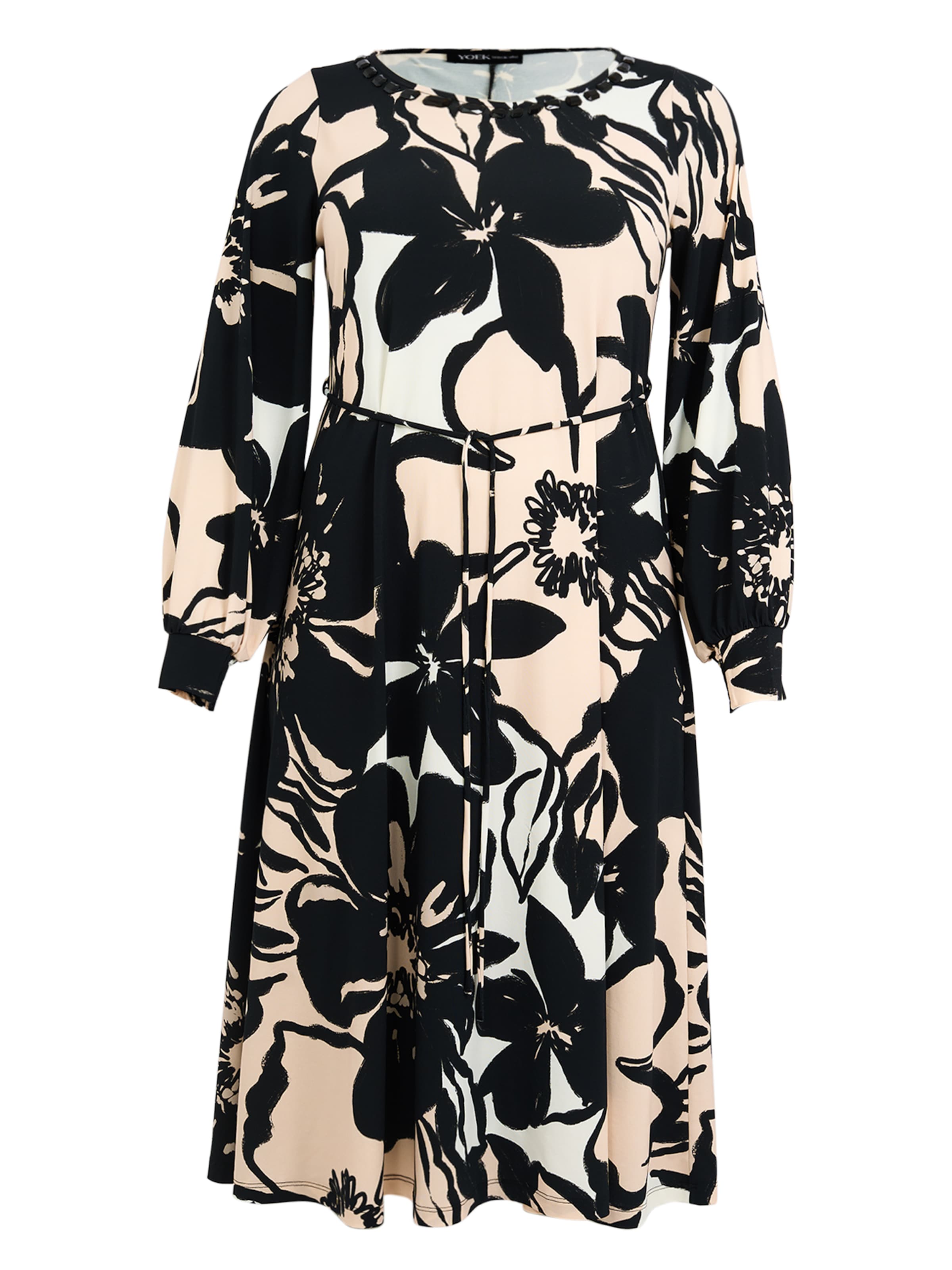 YOEK Jurk in Beige: voorkant