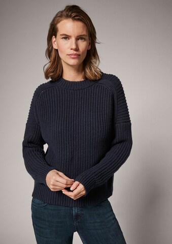 comma casual identity Pullover in Blau: predná strana