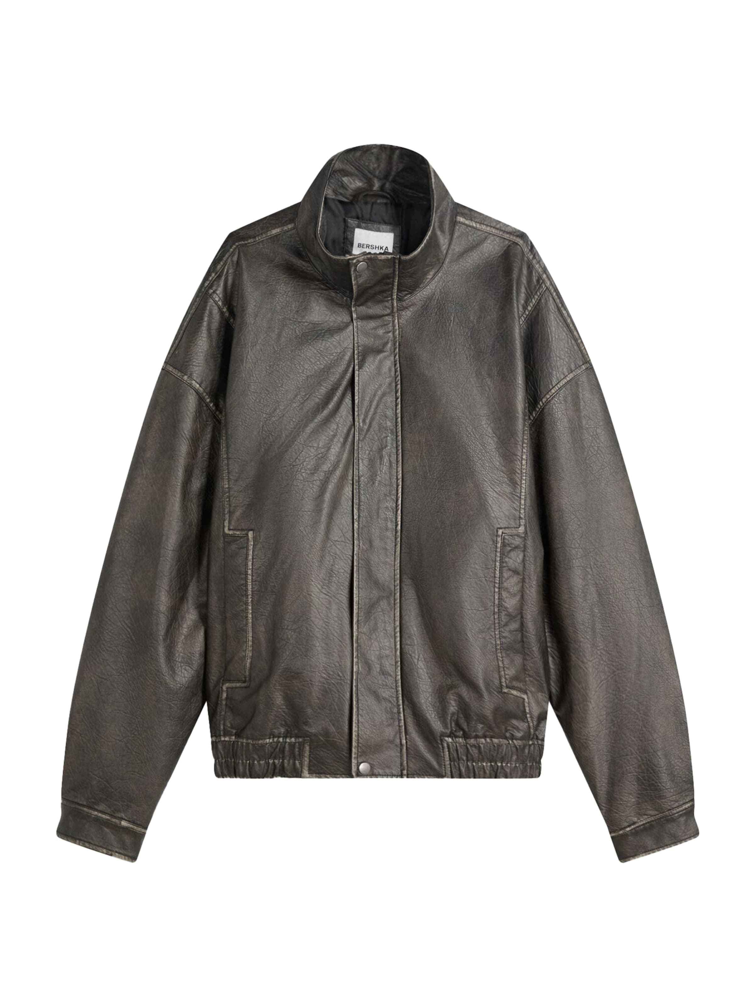 Giacca di mezza stagione di Bershka in nero: frontale