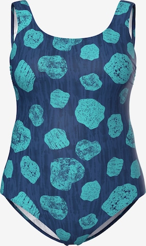 Ulla Popken Badeanzug in Blau: Vorderseite