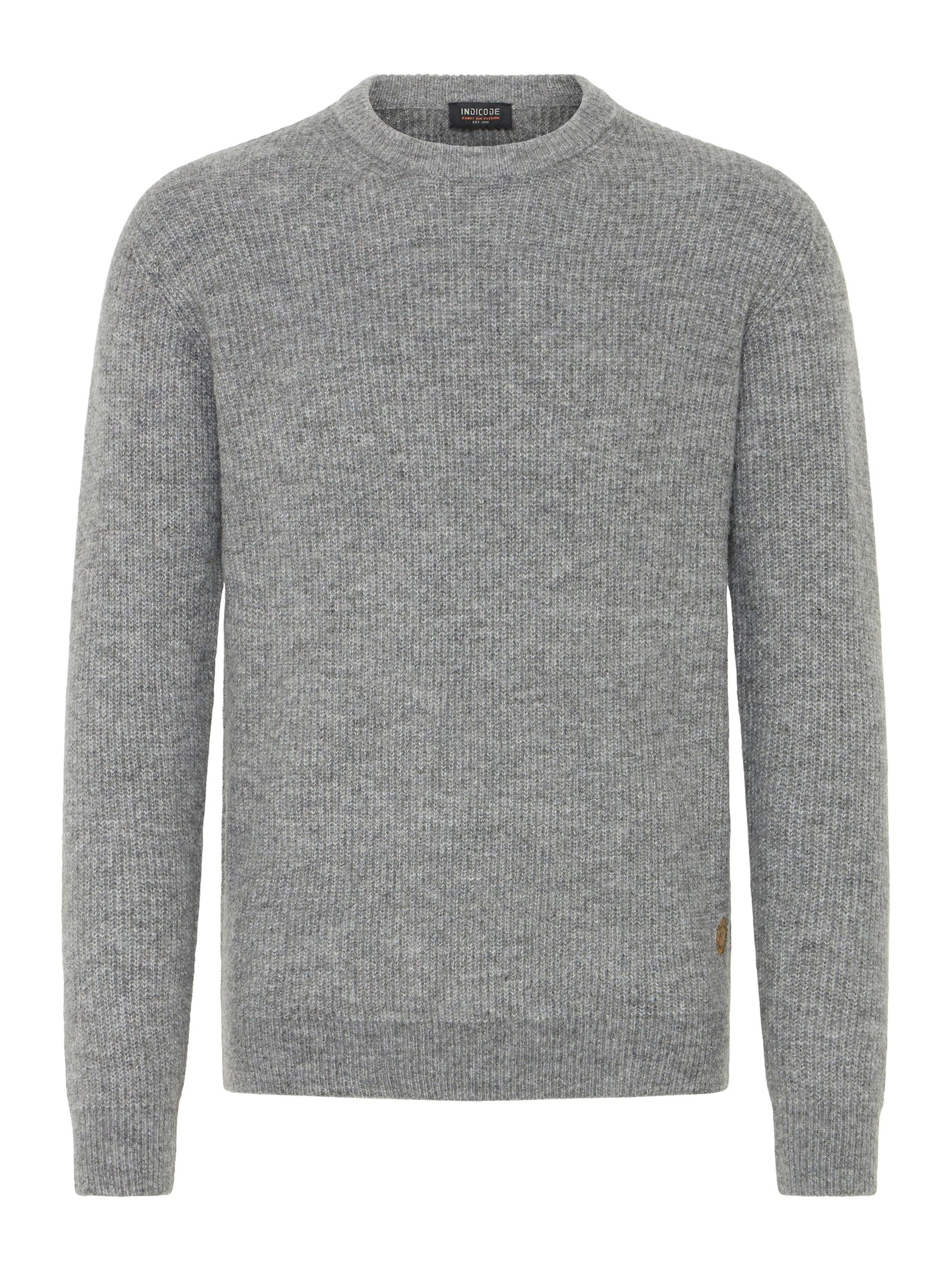 Pull-over ' IDBratram ' INDICODE JEANS en gris : devant