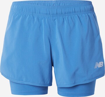 Regular Pantalon de sport 'Essentials' new balance en bleu : devant