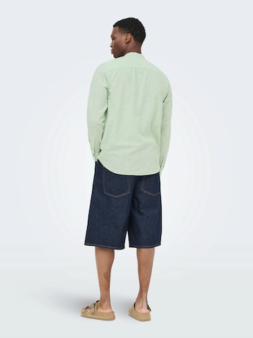 Slim fit Cămașă 'ONSCaiden' de la Only & Sons pe verde