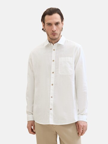 TOM TAILOR - Regular Fit Camisa em branco: frente