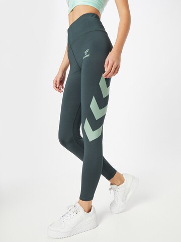Hummel Skinny Sportsbukser 'Paris' i grøn: forside
