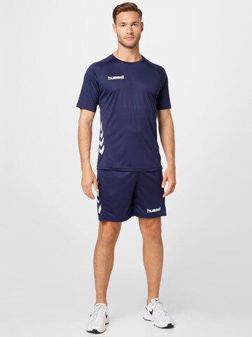 Hummel Trainingspak in Blauw: voorkant