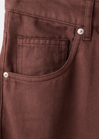MANGO Loosefit Jeans 'Carol' in Braun